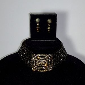 Elegant Heidi Daus Crystal Choker and Earrings
